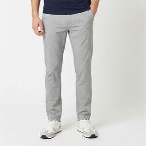 Marc Asher NY Performance Chino Pants Men 34x30 Grey Stretch Tech Trousers